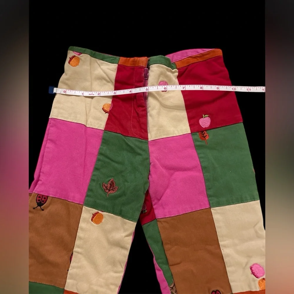 Lilly Pulitzer Multicolor Patchwork Kids embroidered acorn ladybug girls pants 4